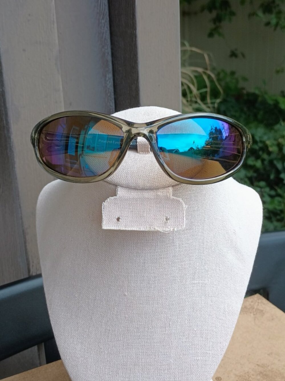 Wrap Style Polarized Sunglasses from Chilis Eyegear, OS, shade of green